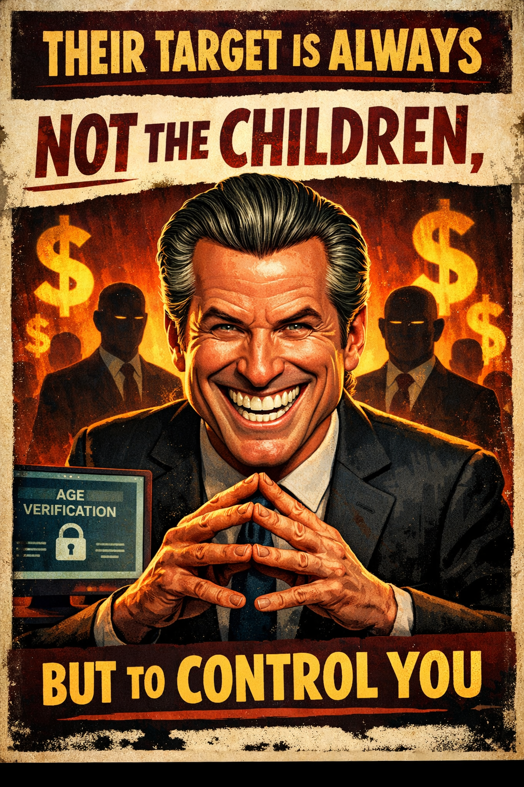 Newsom's smirk